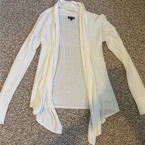 Express Cream Open Front Cardigan